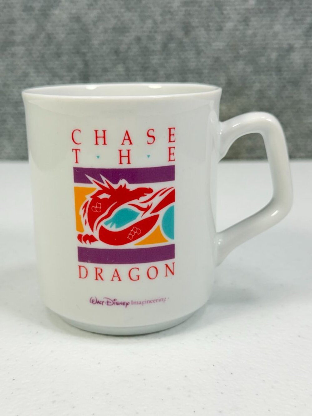 Vintage Walt Disney Imagineering Chase The Dragon Mug WDI Cast Member Employee